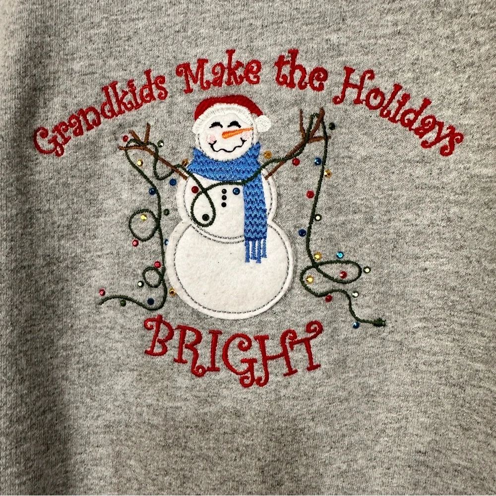 Vintage Gray Christmas Sweater - Picture 6 of 6